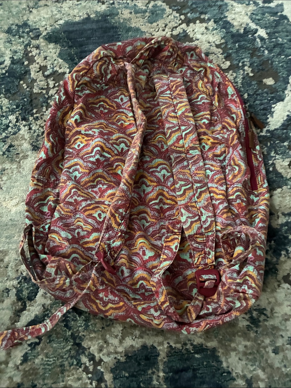 Billabong Maroon Multi-Pattern Backpack - Picture 3 of 4